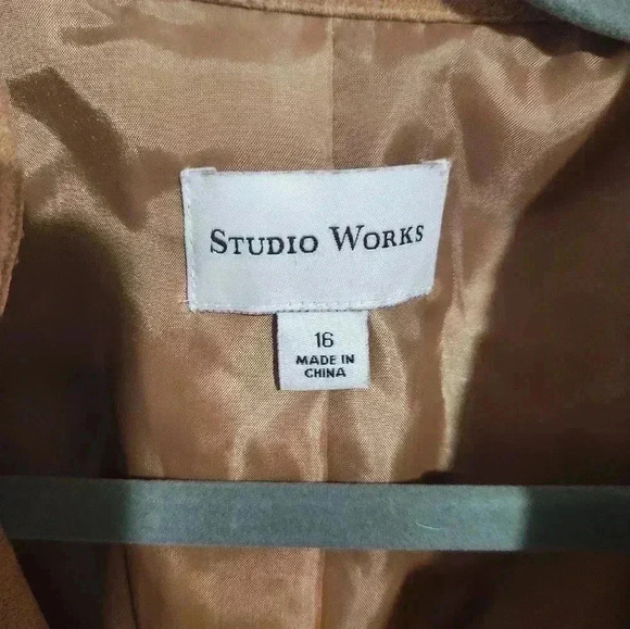 Studio Works Suede like jacket, size 16 - Picture 2 of 10